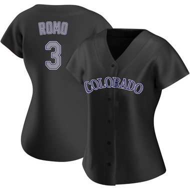 Black Drew Romo Women's Colorado Rockies Alternate Jersey - Replica Plus Size