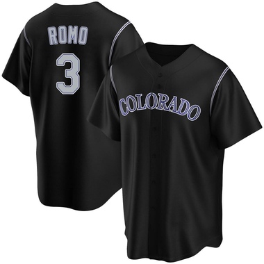 Black Drew Romo Youth Colorado Rockies Alternate Jersey - Replica