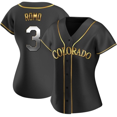 Black Golden Drew Romo Women's Colorado Rockies Alternate Jersey - Replica Plus Size