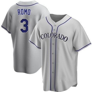 Gray Drew Romo Men's Colorado Rockies Road Jersey - Replica Big Tall