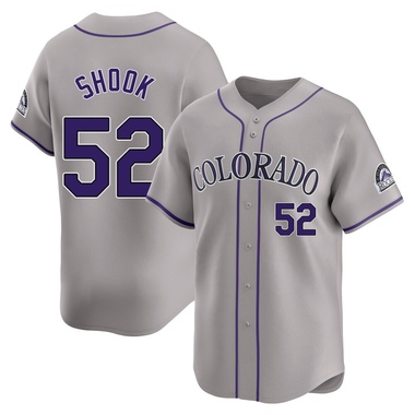 Gray TJ Shook Youth Colorado Rockies Road Jersey - Limited