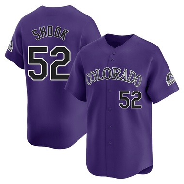 Purple TJ Shook Men's Colorado Rockies Alternate Jersey - Limited Big Tall