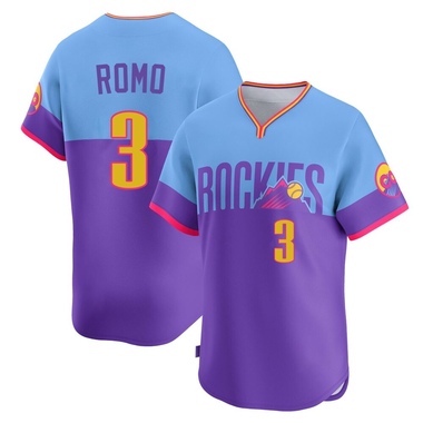 Purple/Light Drew Romo Men's Colorado Rockies Blue 2025 City Connect Jersey - Limited Big Tall