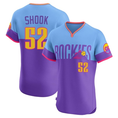 Purple/Light TJ Shook Men's Colorado Rockies Blue 2025 City Connect Jersey - Elite Big Tall
