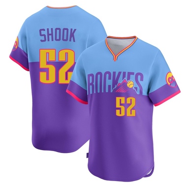 Purple/Light TJ Shook Men's Colorado Rockies Blue 2025 City Connect Jersey - Limited Big Tall