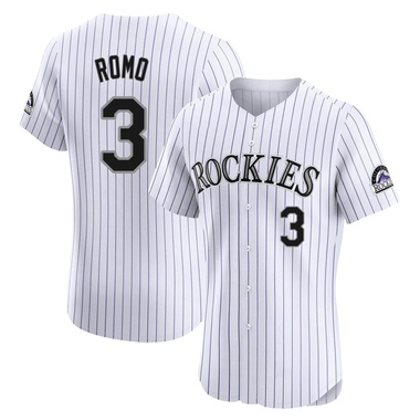 White Drew Romo Men's Colorado Rockies Home Jersey - Elite Big Tall