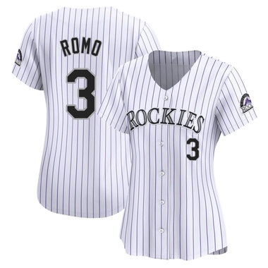 White Drew Romo Women's Colorado Rockies Home Jersey - Limited Plus Size