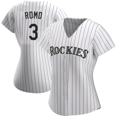 White Drew Romo Women's Colorado Rockies Home Jersey - Replica Plus Size