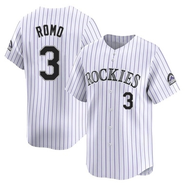 White Drew Romo Youth Colorado Rockies Home Jersey - Limited