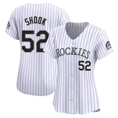 White TJ Shook Women's Colorado Rockies Home Jersey - Limited Plus Size