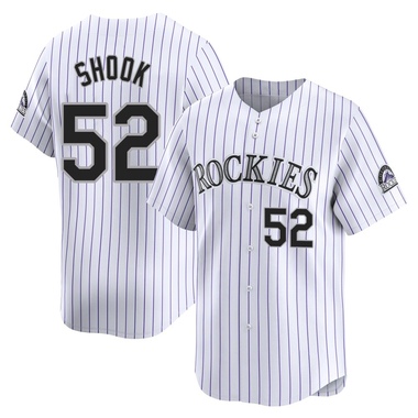 White TJ Shook Youth Colorado Rockies Home Jersey - Limited
